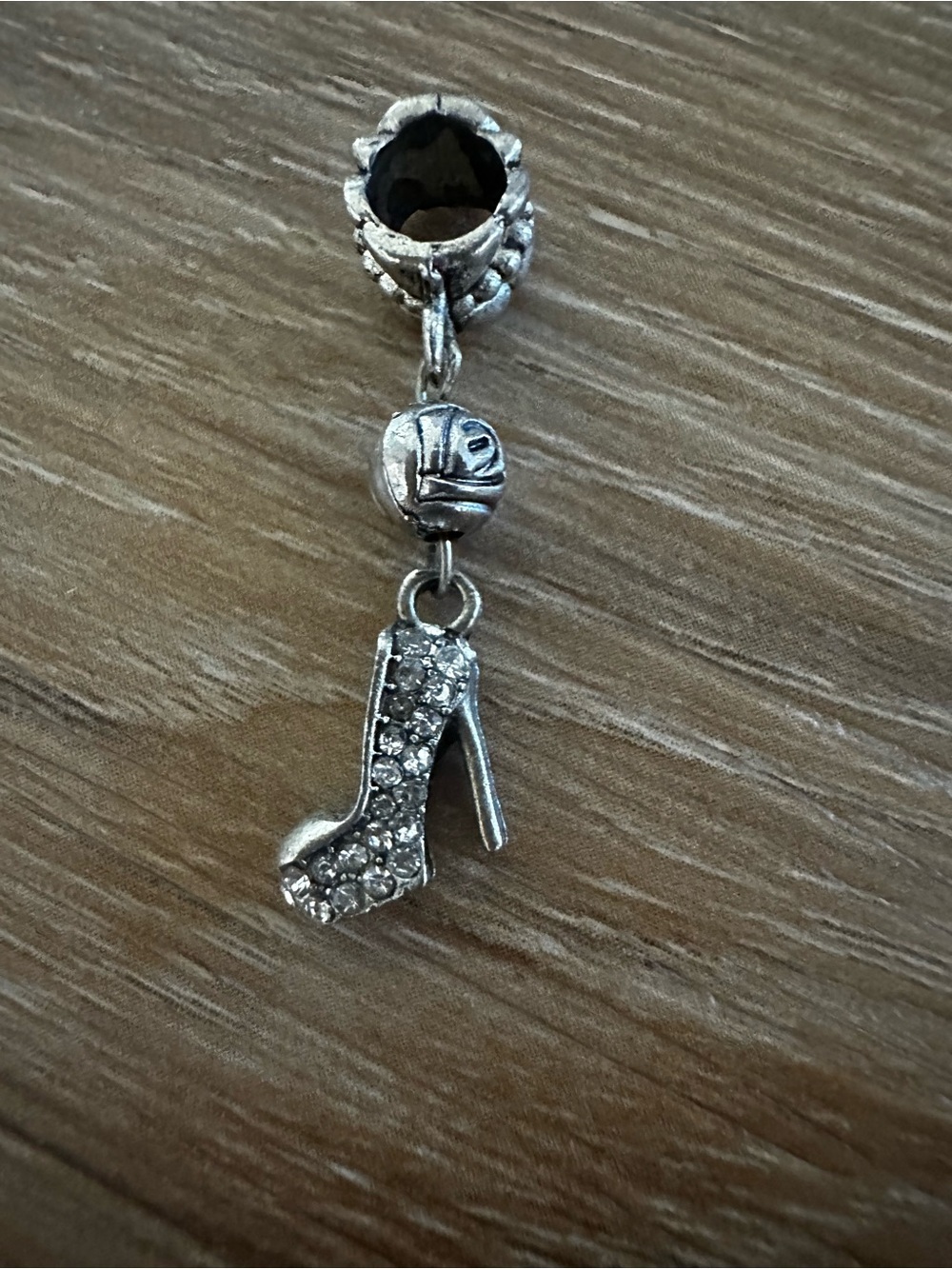 Stiletto Paved Rhinestone Shoe Charm